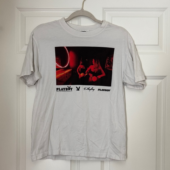 PLAYBOY White Tee with Red Graphic - Picture 1 of 4